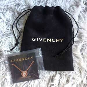 Givenchy Rose Gold Swarovski Crystal Pendant Necklace Plated Metal Clasp Closure